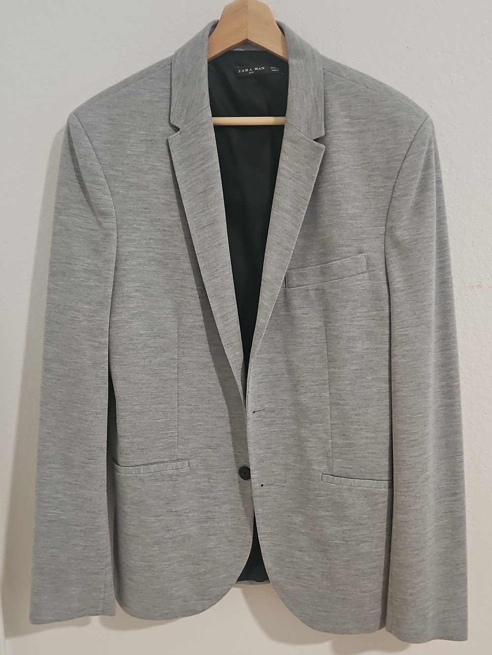 Zara Light Gray  Blazer - Slim Notch Lapel